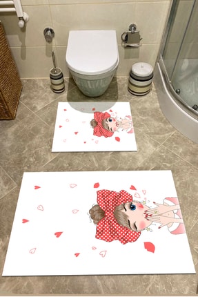 2 Piece Bathroom Rugs Bath Mat Set