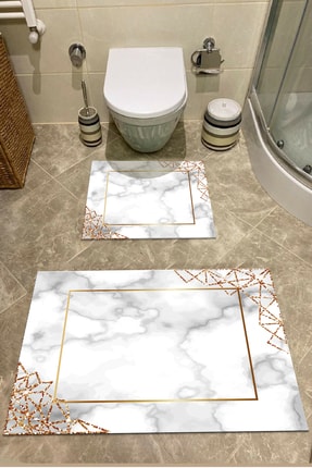 2 Piece Bathroom Rugs Bath Mat Set