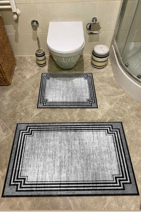 2 Piece Bathroom Rugs Bath Mat Set