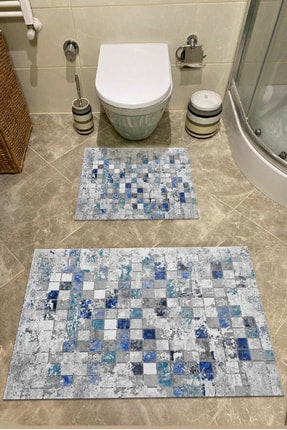 2 Piece Bathroom Rugs Bath Mat Set