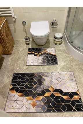 2 Piece Bathroom Rugs Bath Mat Set