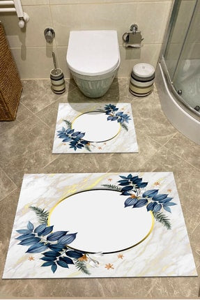 2 Piece Bathroom Rugs Bath Mat Set