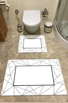 2 Piece Bathroom Rugs Bath Mat Set