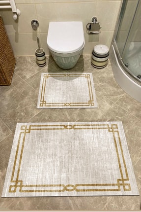 2 Piece Bathroom Rugs Bath Mat Set