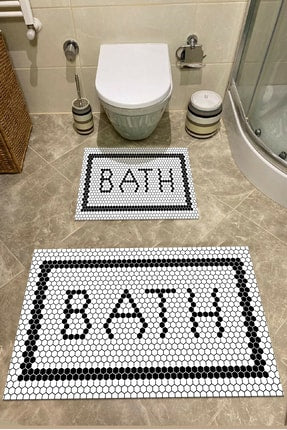 2 Piece Bathroom Rugs Bath Mat Set