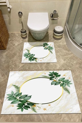 2 Piece Bathroom Rugs Bath Mat Set