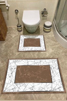 2 Piece Bathroom Rugs Bath Mat Set