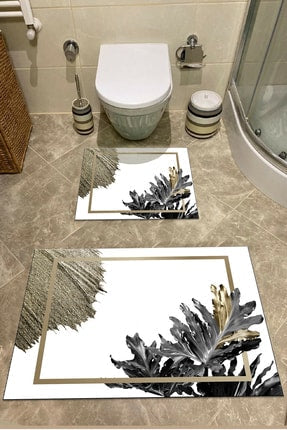 2 Piece Bathroom Rugs Bath Mat Set