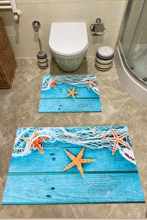 2 Piece Bathroom Rugs Bath Mat Set