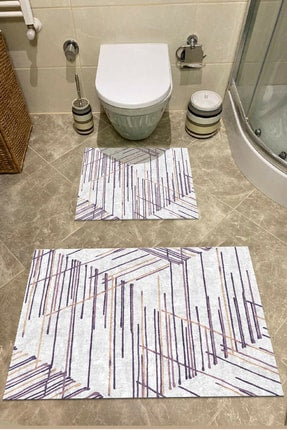 2 Piece Bathroom Rugs Bath Mat Set