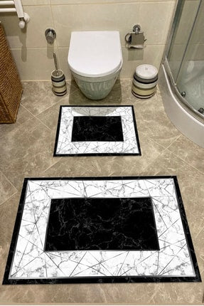 2 Piece Bathroom Rugs Bath Mat Set