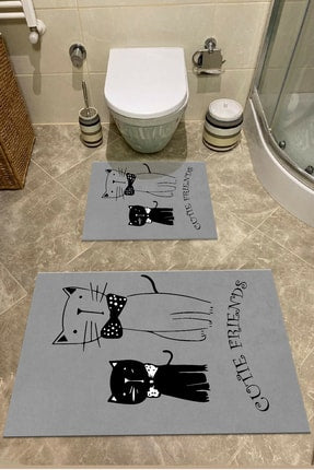 2 Piece Bathroom Rugs Bath Mat Set